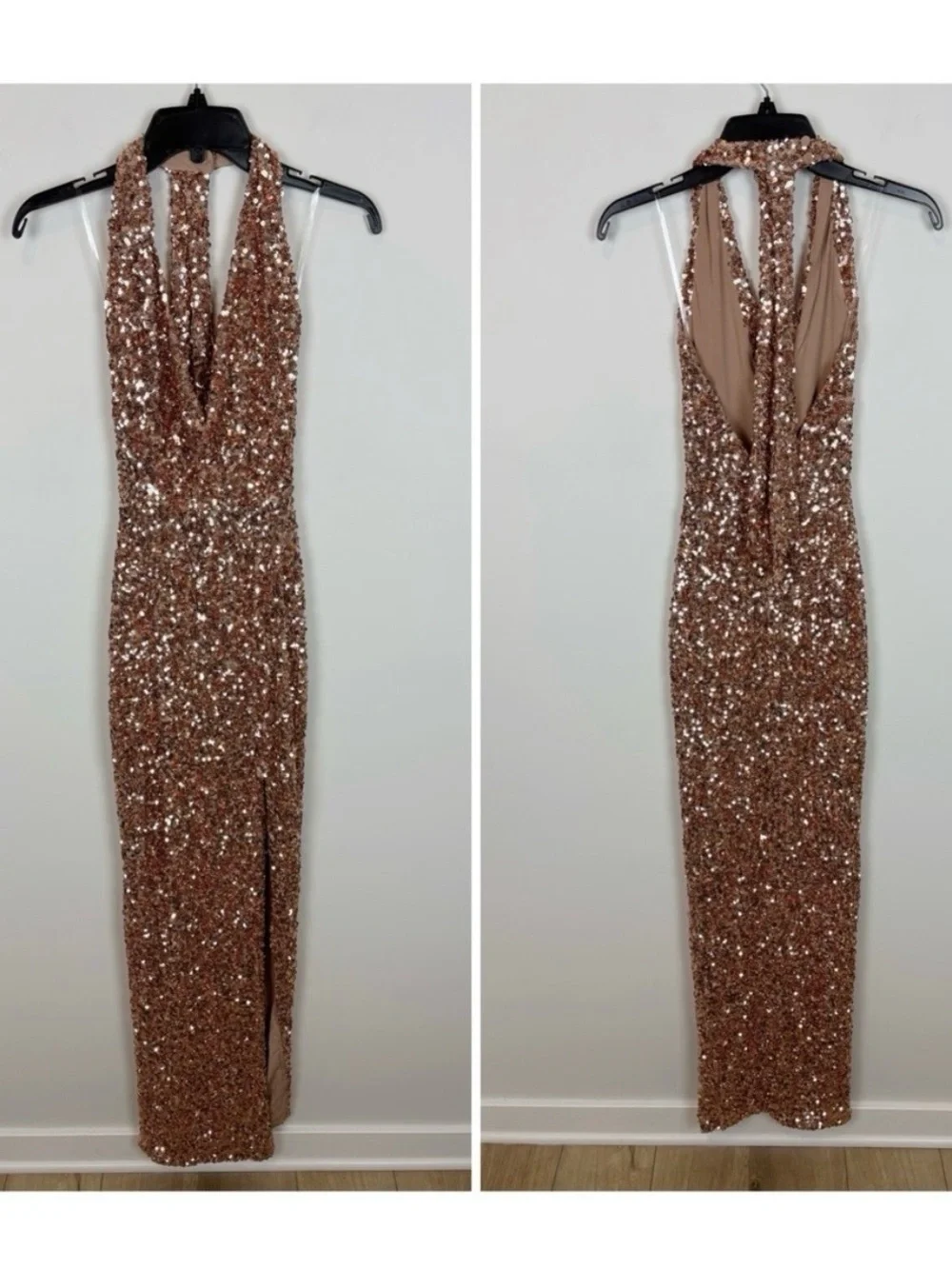 Nookie Luma Gown in Rose Gold Size XS - Picture 2 of 4